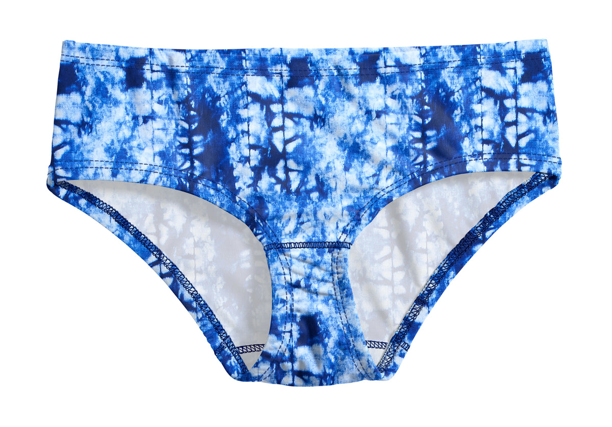 Girls UPF 50+ Printed Swim Briefs  | Water Cascade