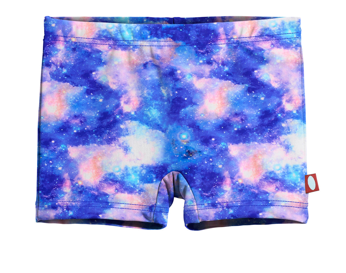 Girls UPF 50+ Printed Swim Boy Shorts  | Galaxy Swim