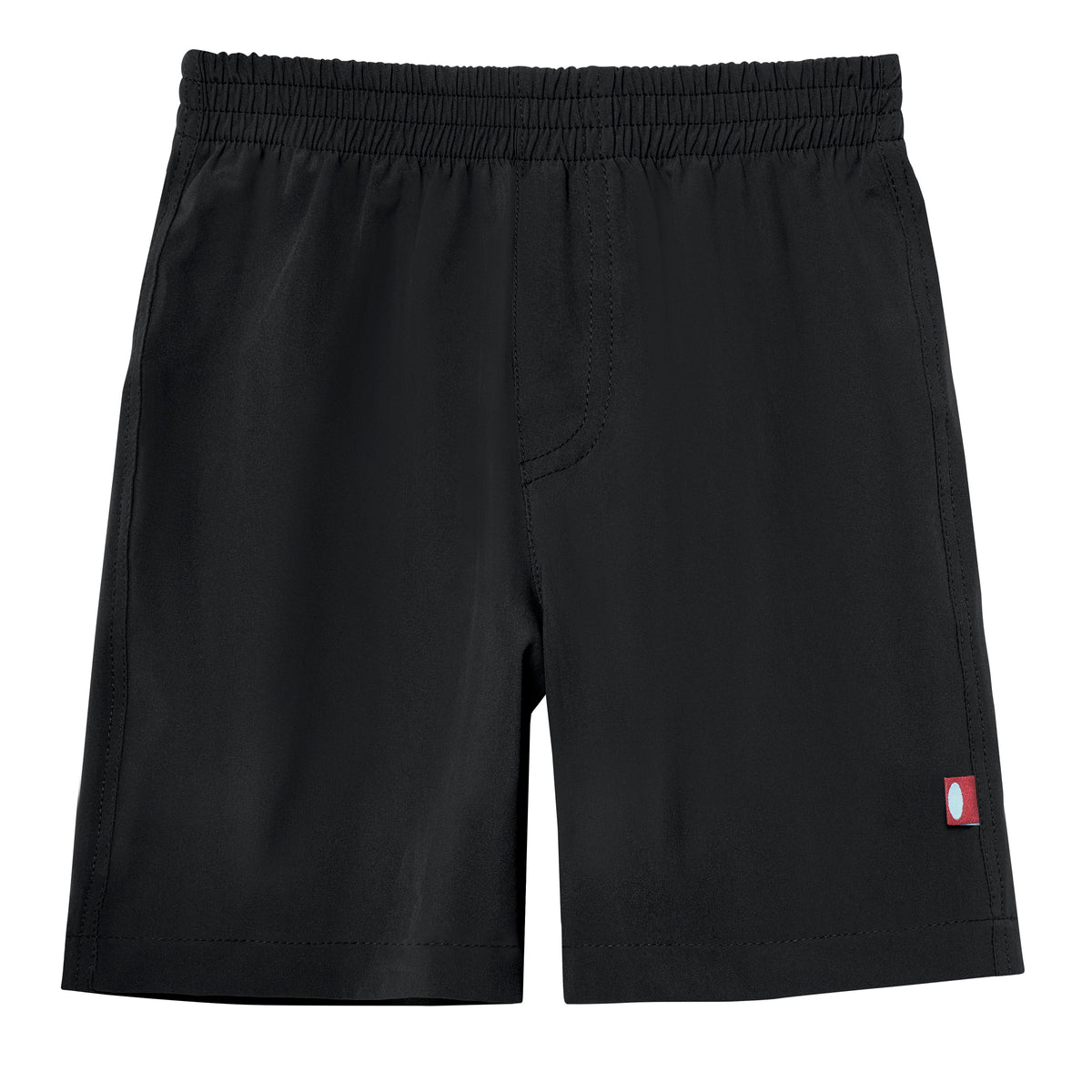 Boys UPF 50+ Soft Stretch Club Swim Trunks  - Above The Knee Fit | Black