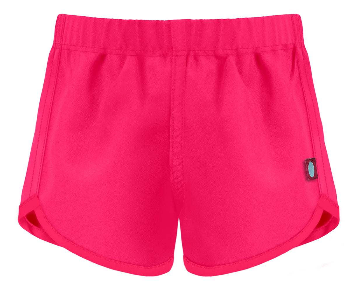 Girls UPF 50+ Swim/Camp Board Short | Hot Pink w. Matching Trim