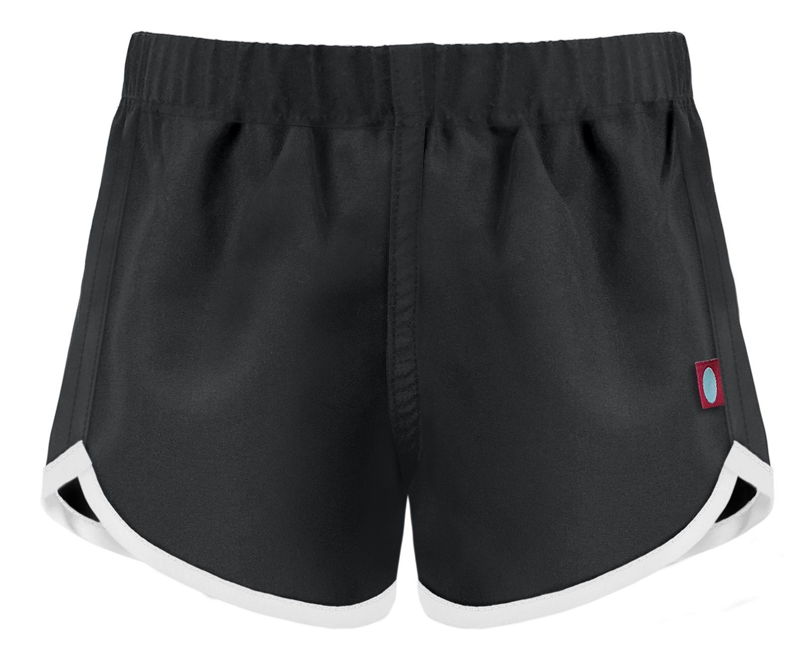 Girls UPF 50 Swim Camp Board Short Black w. White Trim City