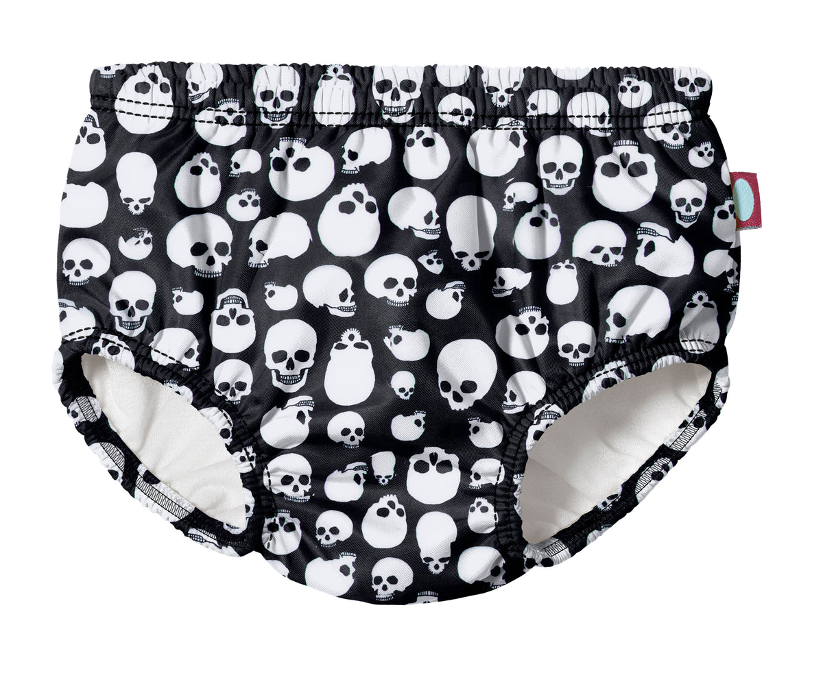 Boys and Girls Recycled Polyester UPF 50+ Swim Diaper Cover | Skulls