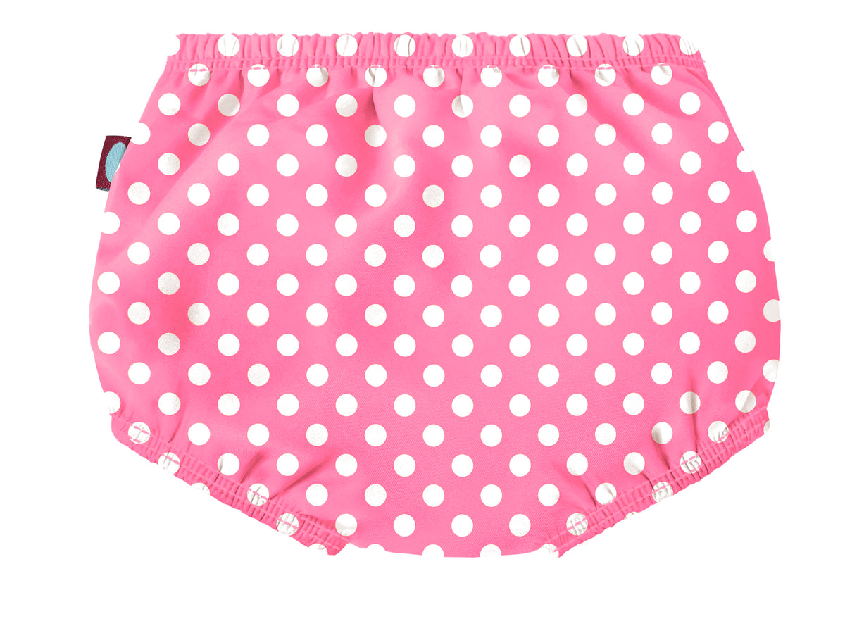 Boys and Girls Recycled Polyester UPF 50+ Swim Diaper Cover | Pokadots Bubblegum