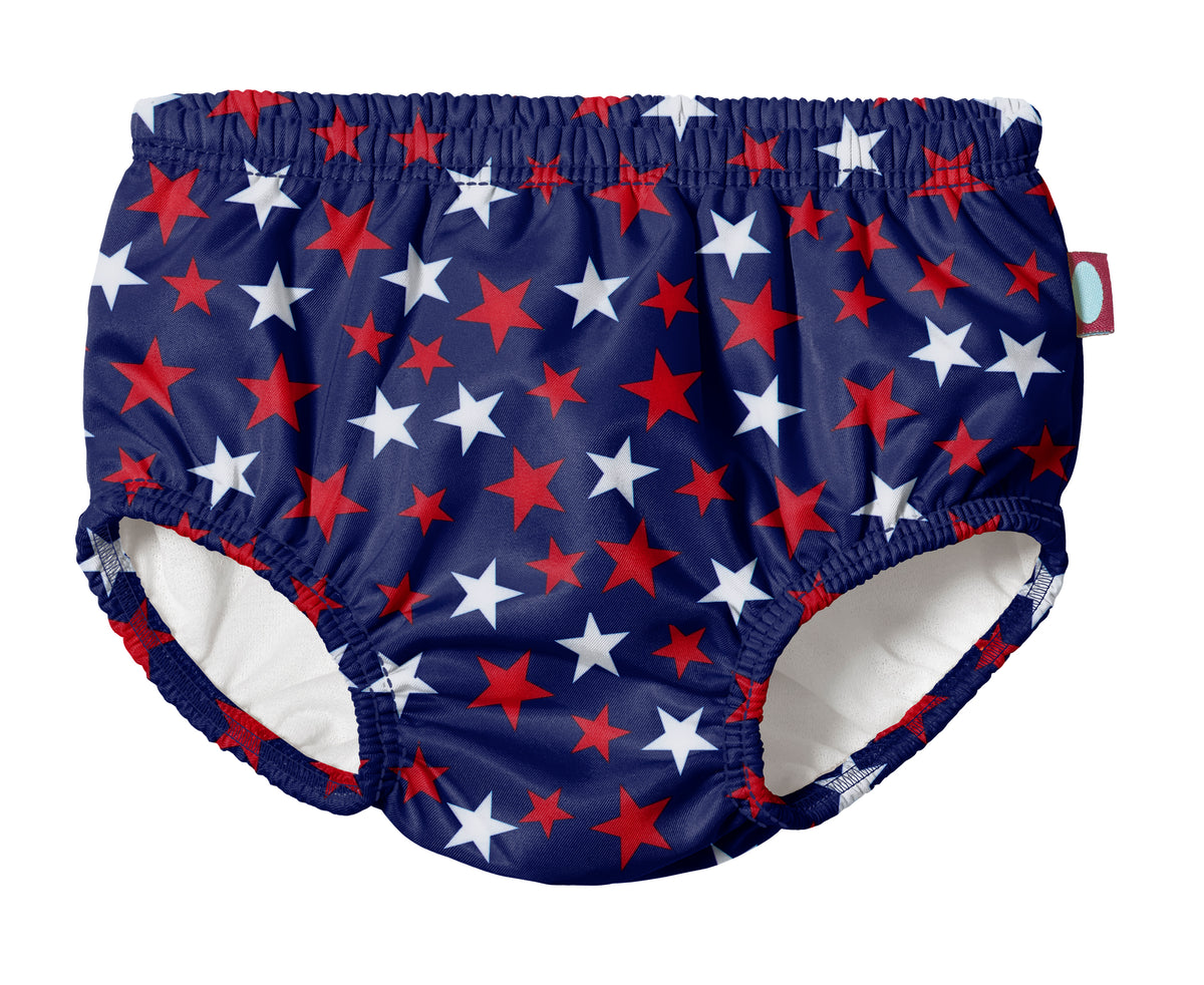 Boys and Girls Recycled Polyester UPF 50+ Swim Diaper Cover | USA Stars