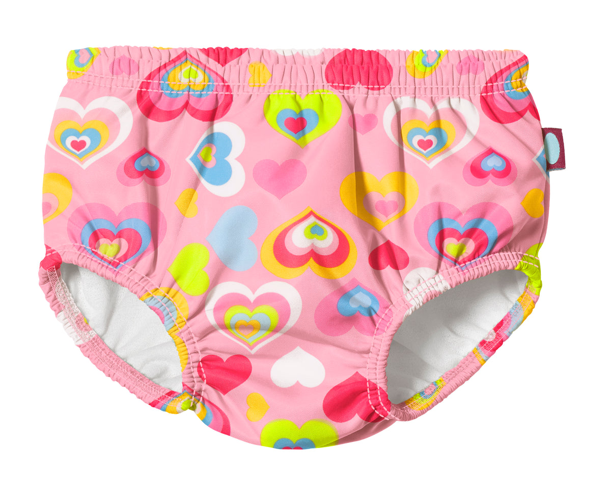 Boys and Girls Recycled Polyester UPF 50+ Swim Diaper Cover | Hearts