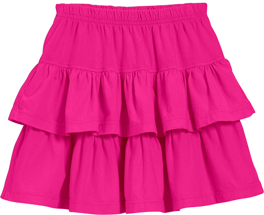 Girls Soft Cotton Jersey Tiered Skirt
