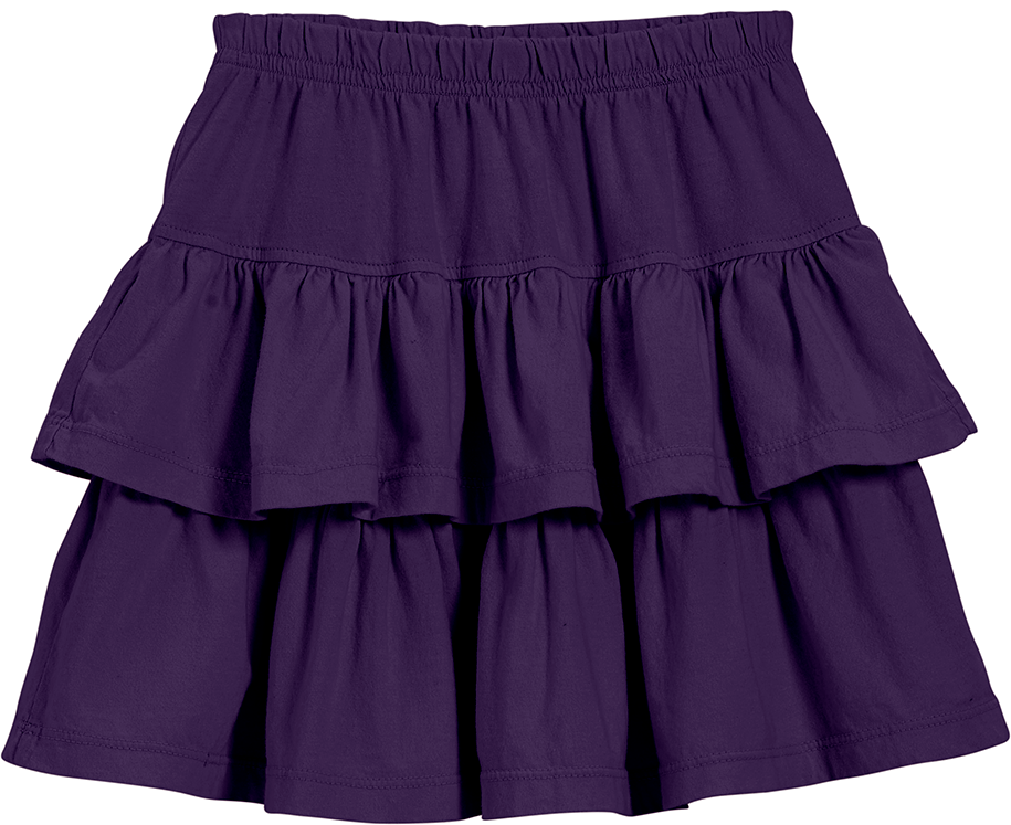 Girls Soft Cotton Jersey Tiered Skirt