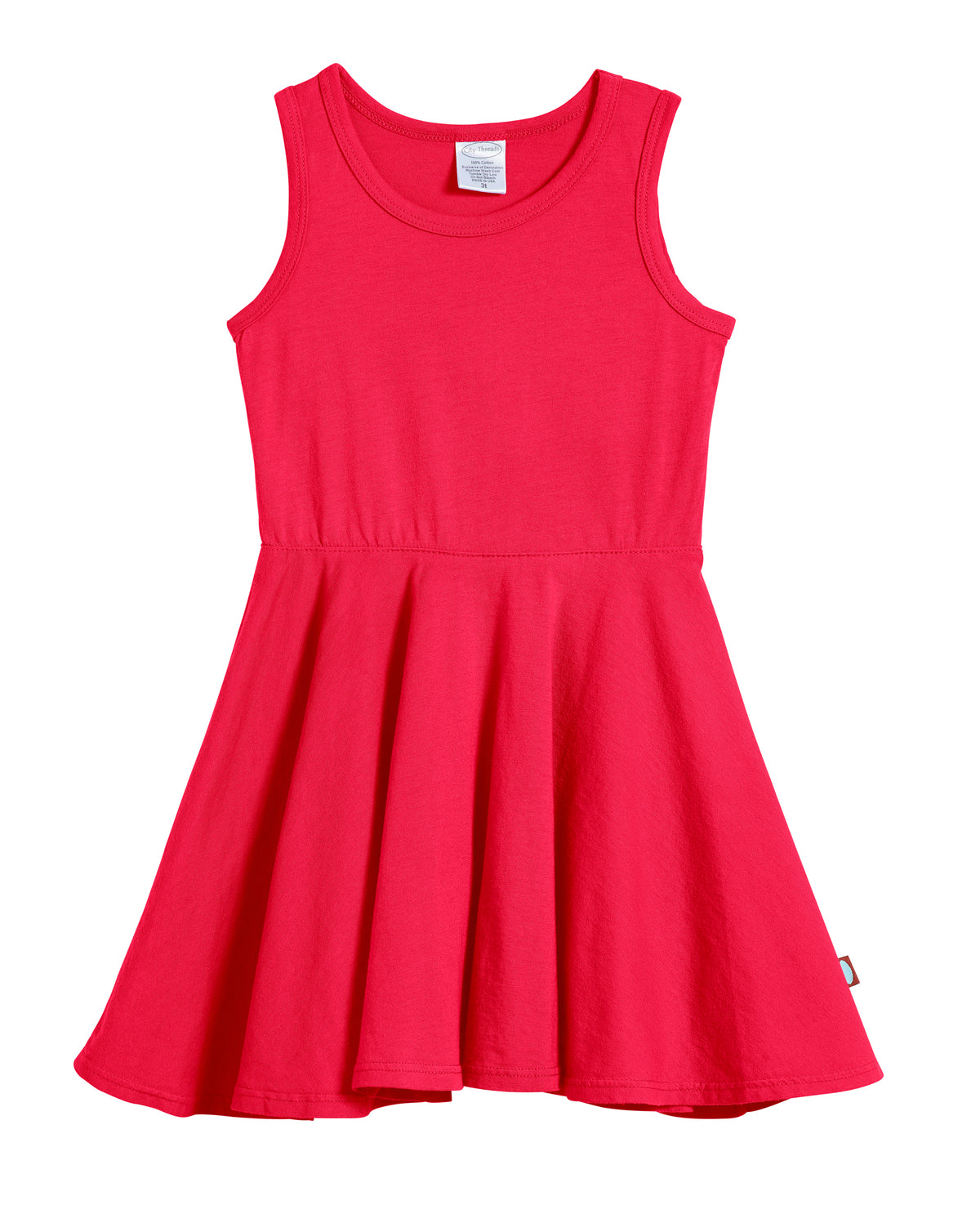 Girls Soft Cotton Jersey Twirly Tank Dress  | Candy Apple