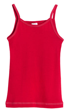 Girls Soft Cotton Camisole | Red - City Threads USA