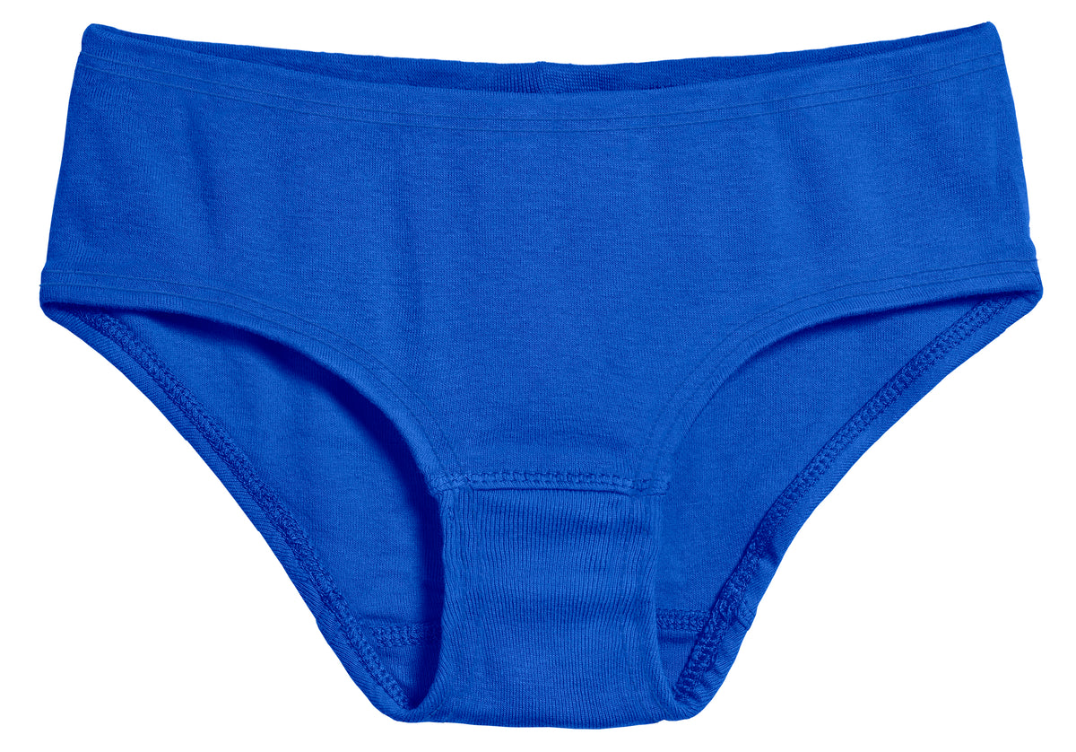 Girls Organic Cotton Brief | Crayon Blue