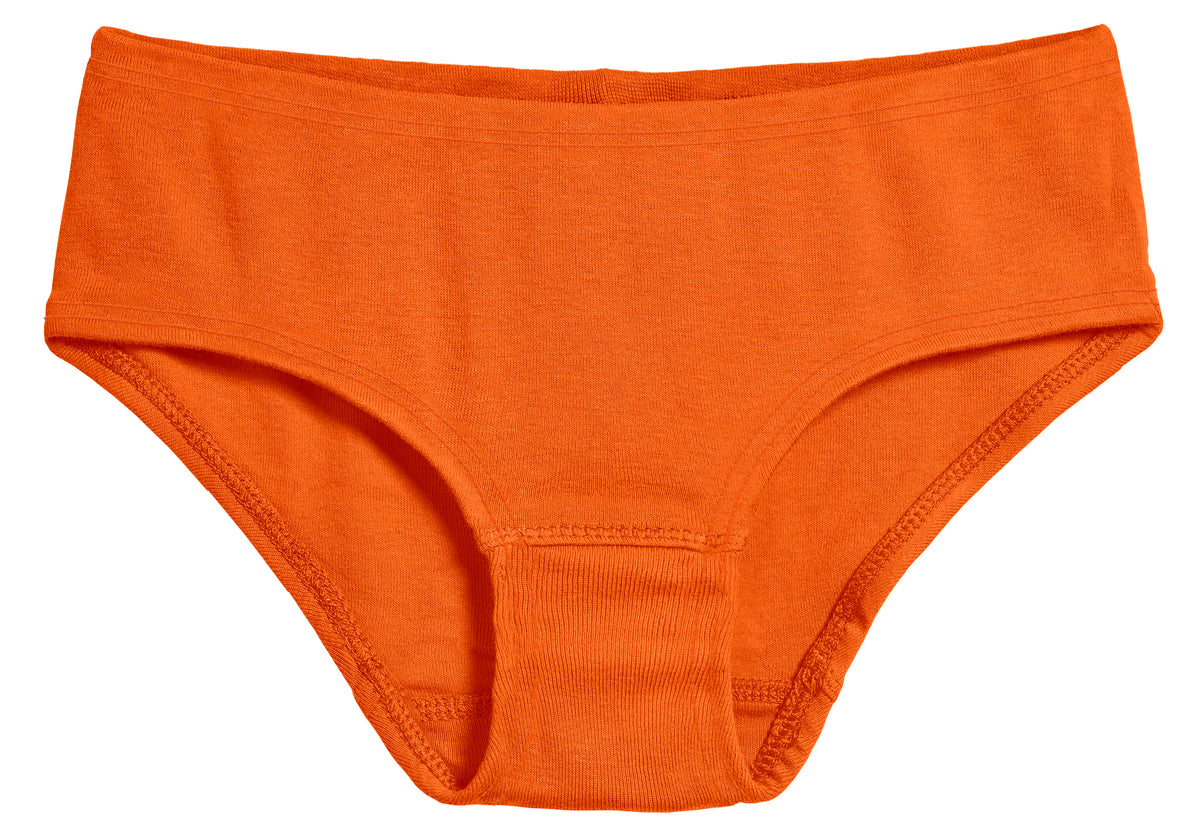 Soft Cotton Girls Briefs  | Orange