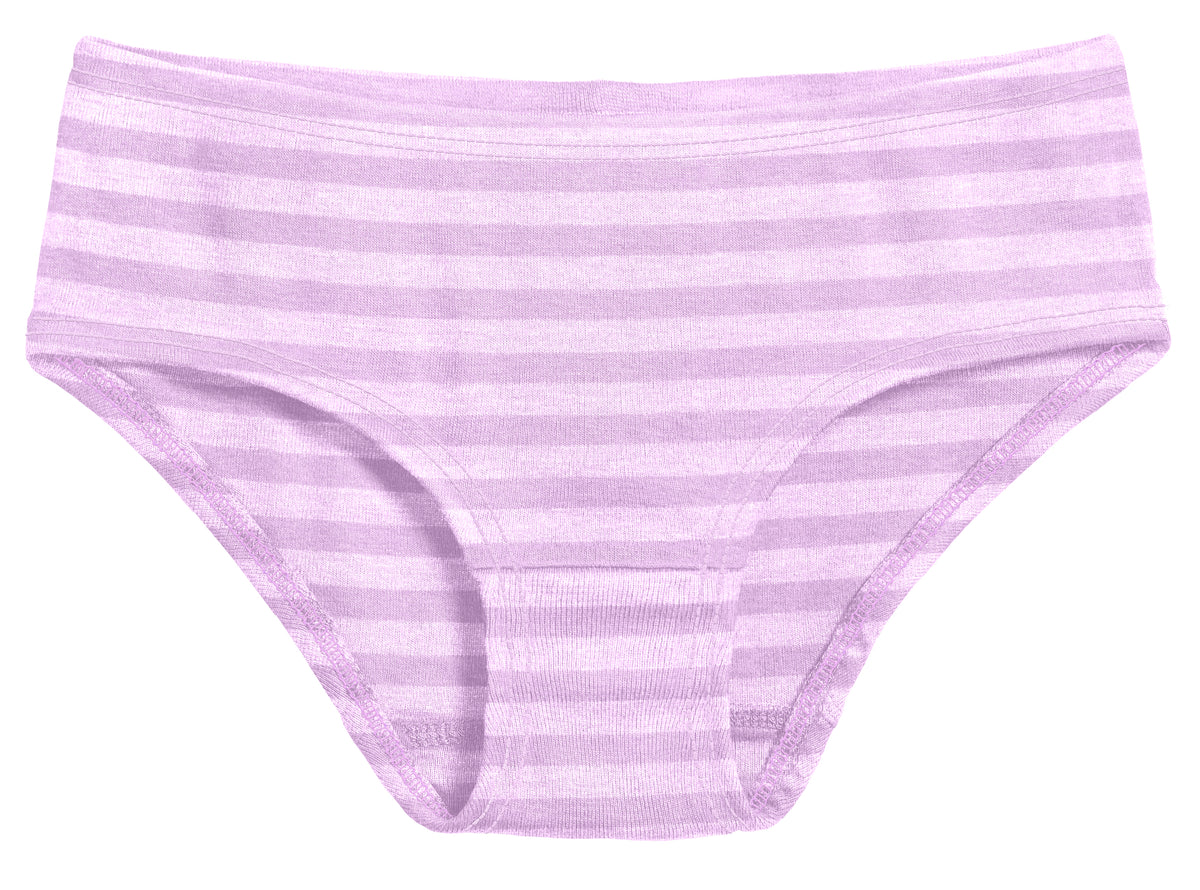Girls Soft Stripe Brief | Lavender