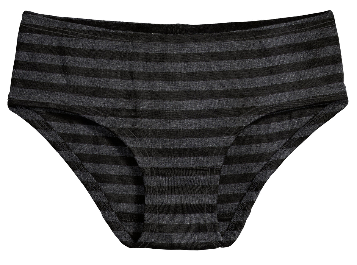 Girls Stripe Briefs | Black