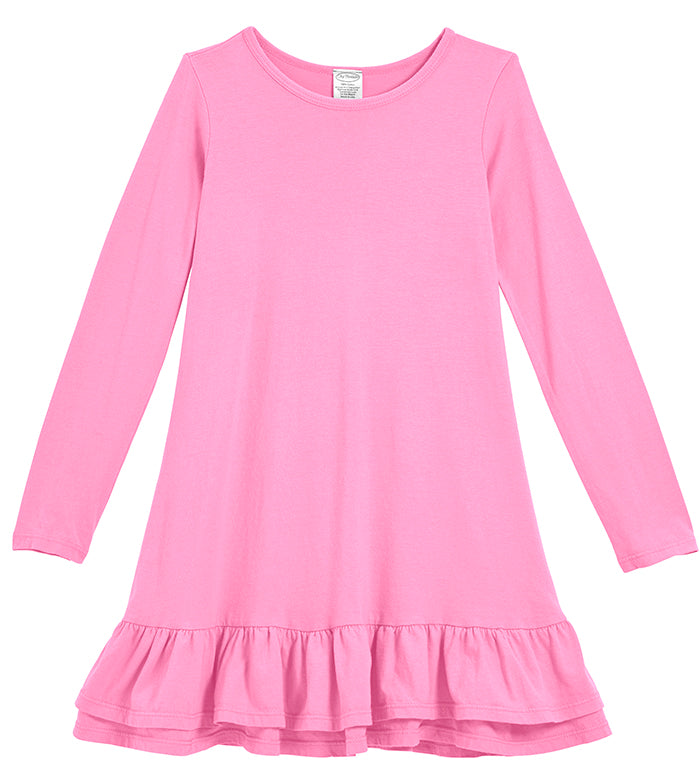 Soft Cotton A-Line Ruffle Hem Dress - City Threads USA