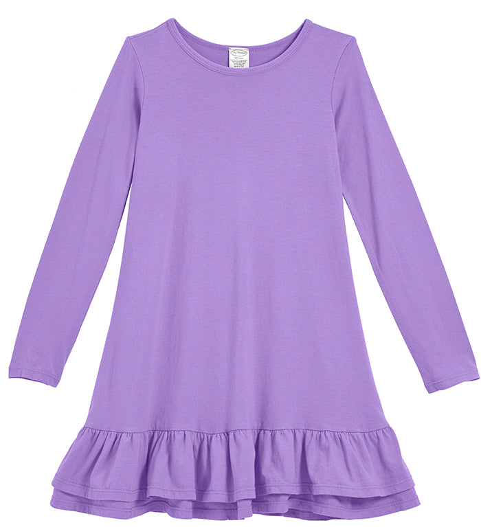 Soft Cotton A-Line Ruffle Hem Dress - City Threads USA