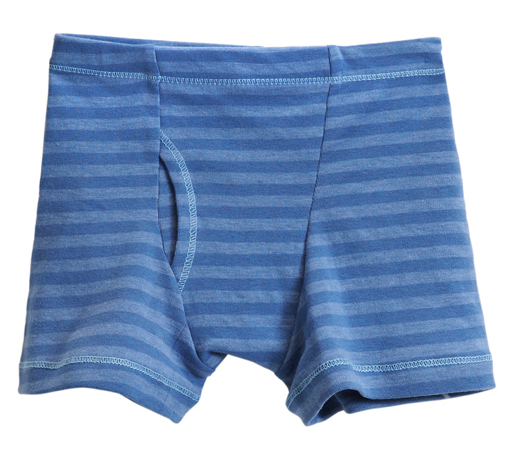 Boys Soft Stripe Boxer Brief | Smurf Blue