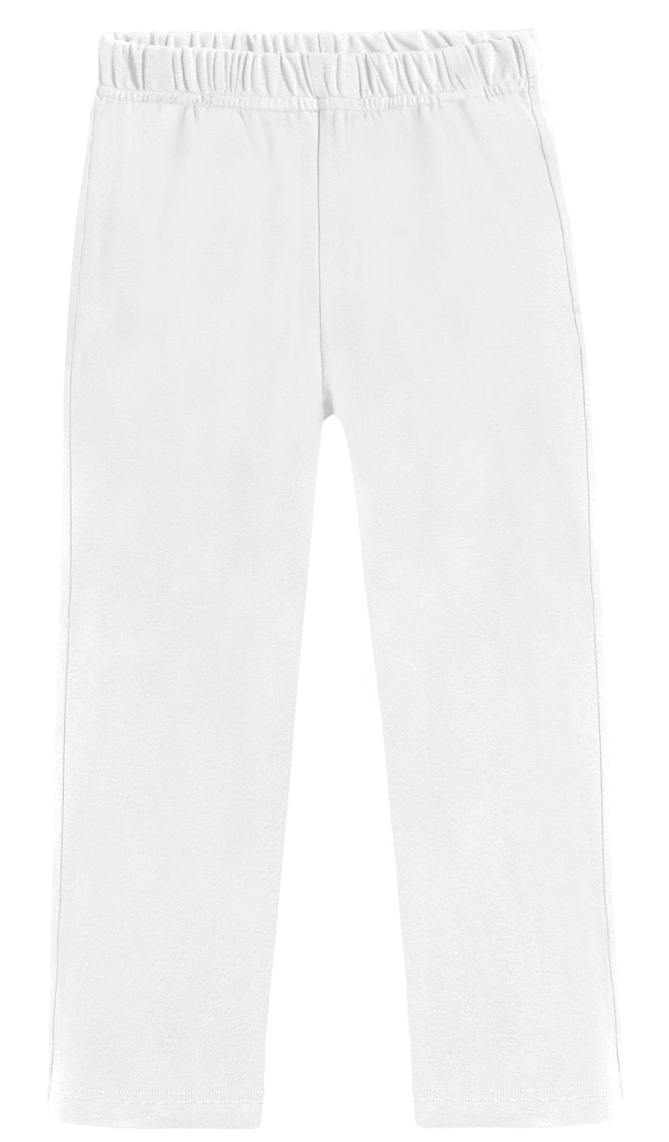 Boys Soft Cotton Athletic Pants - UPF 50+ | White - City Threads USA