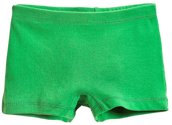 Girls Cotton Boy Shorts Underwear | Elf Green