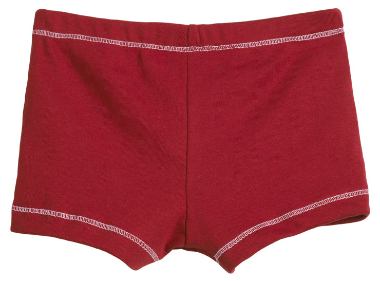 Girls Cotton Boy Shorts Underwear | Red