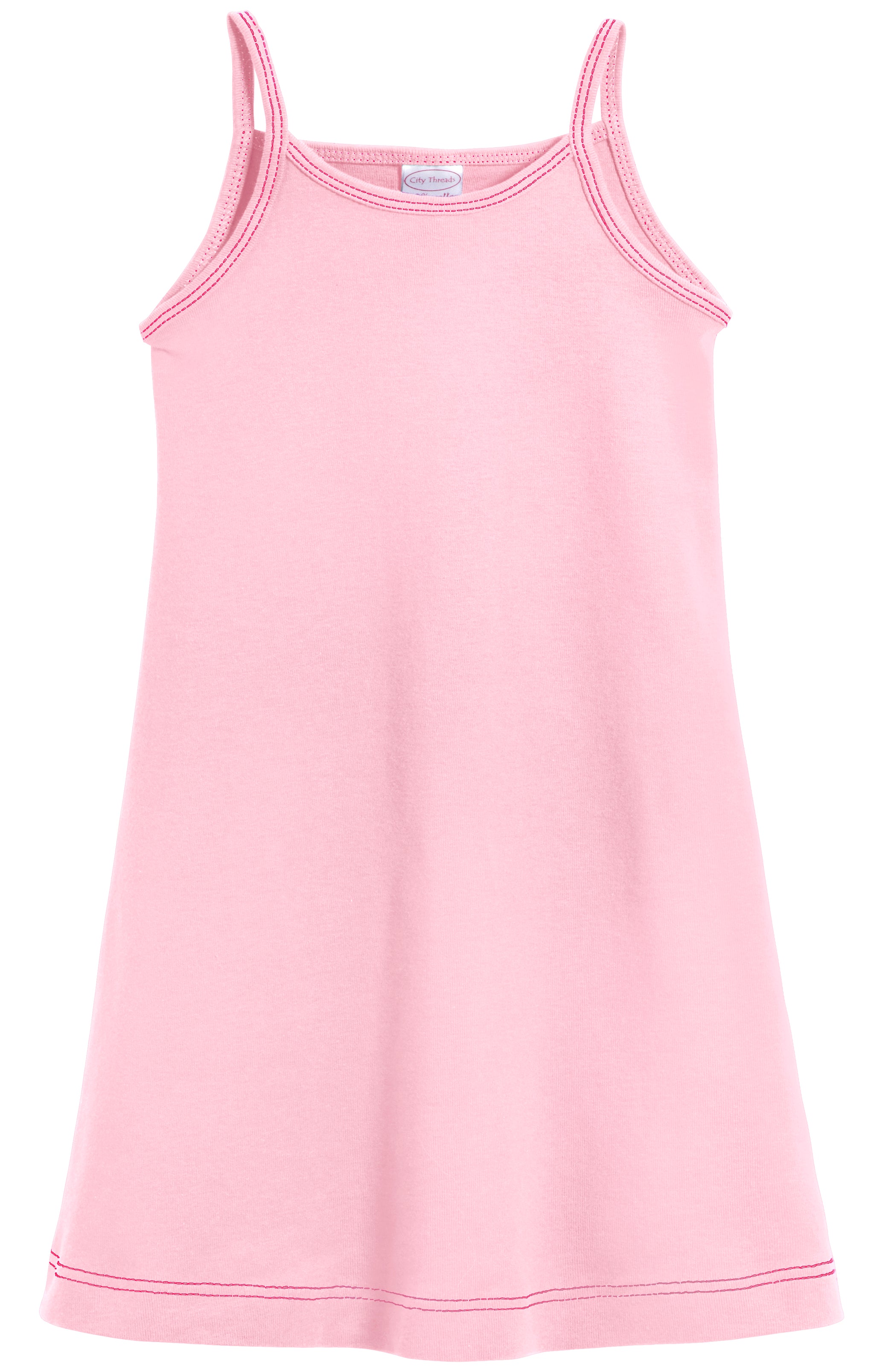 Girls Camisole Summer Dress Spaghetti Strap 100% Cotton - City