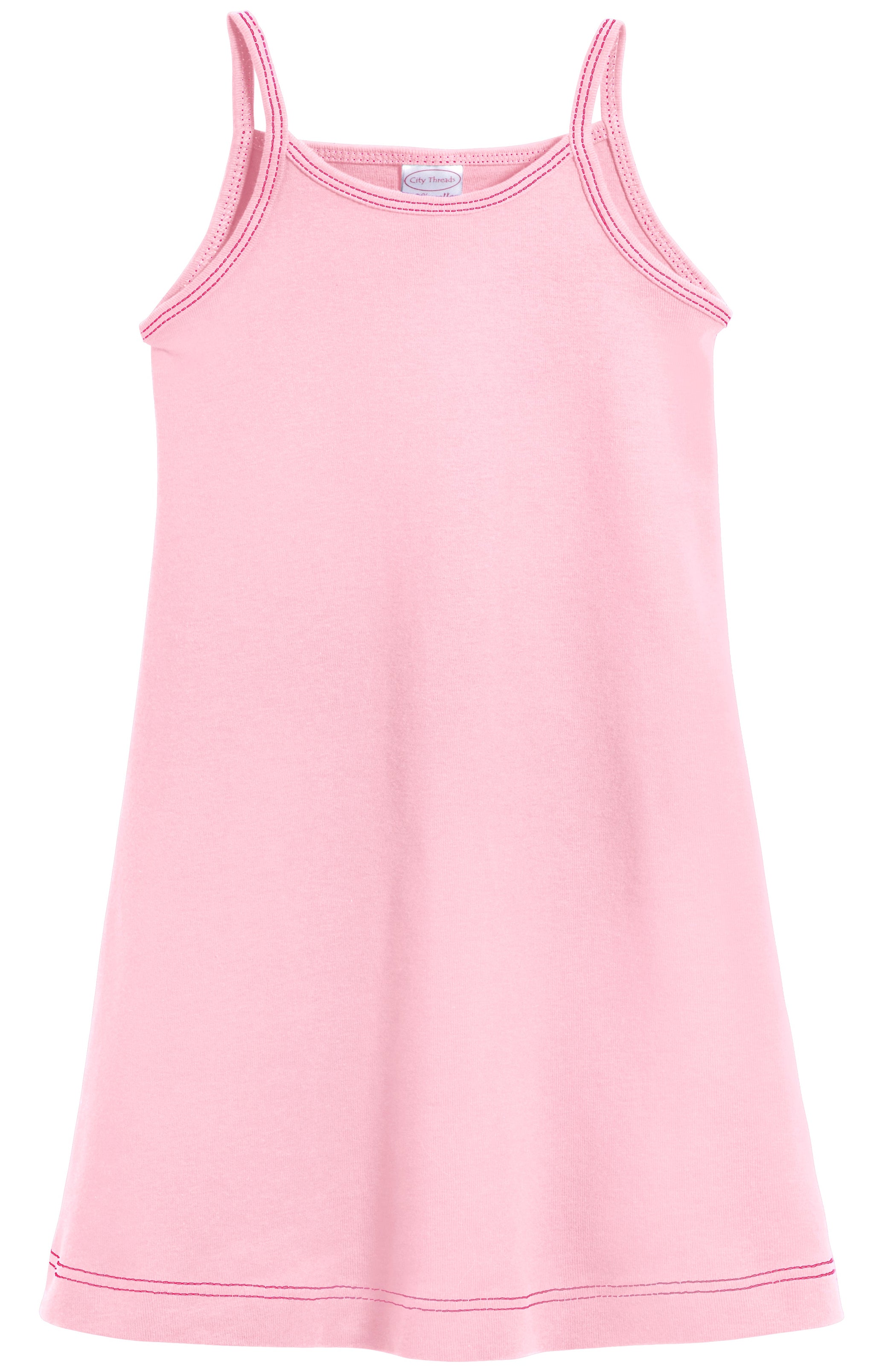 Girls Camisole Dress | Pink - Super Comfy Kids Clothing, Softest Cotton Fabric, Sensory Friendly, USA Made - City Threads, 12Y / Pink Girls Camisole Dress | Pink - Super Comfy Kids Clothing, Softest Cotton Fabric, Sensory Friendly, USA Made - City Threads, 12Y / Pink