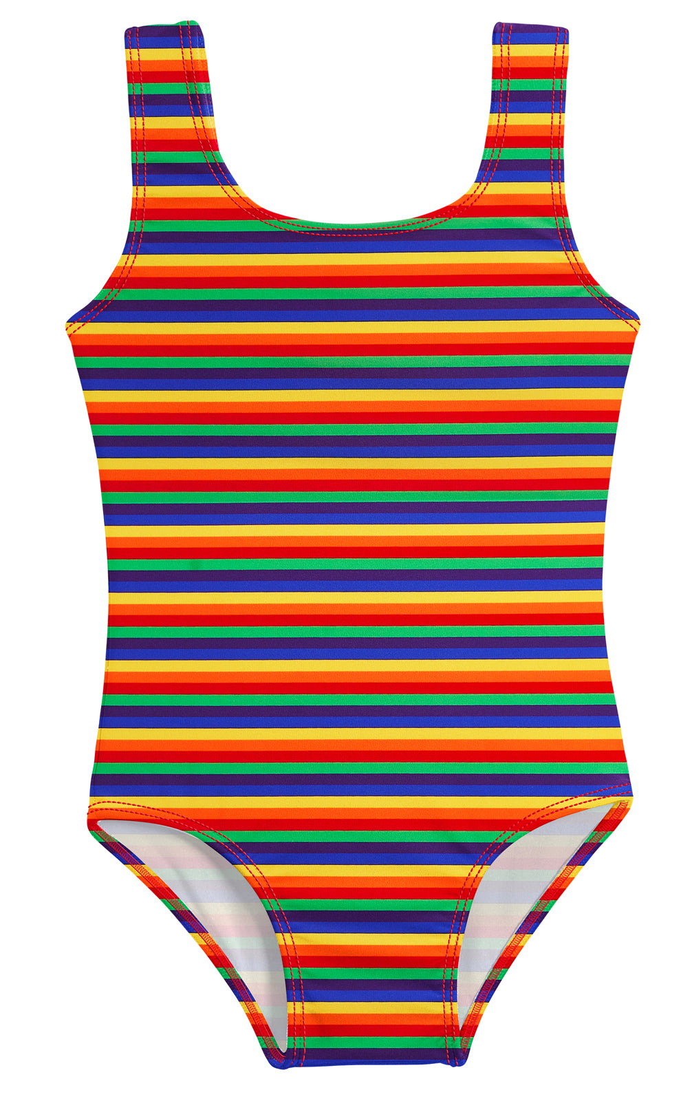 Girls UPF 50+ One Piece Swimsuit  Rainbow Print - City Threads USA