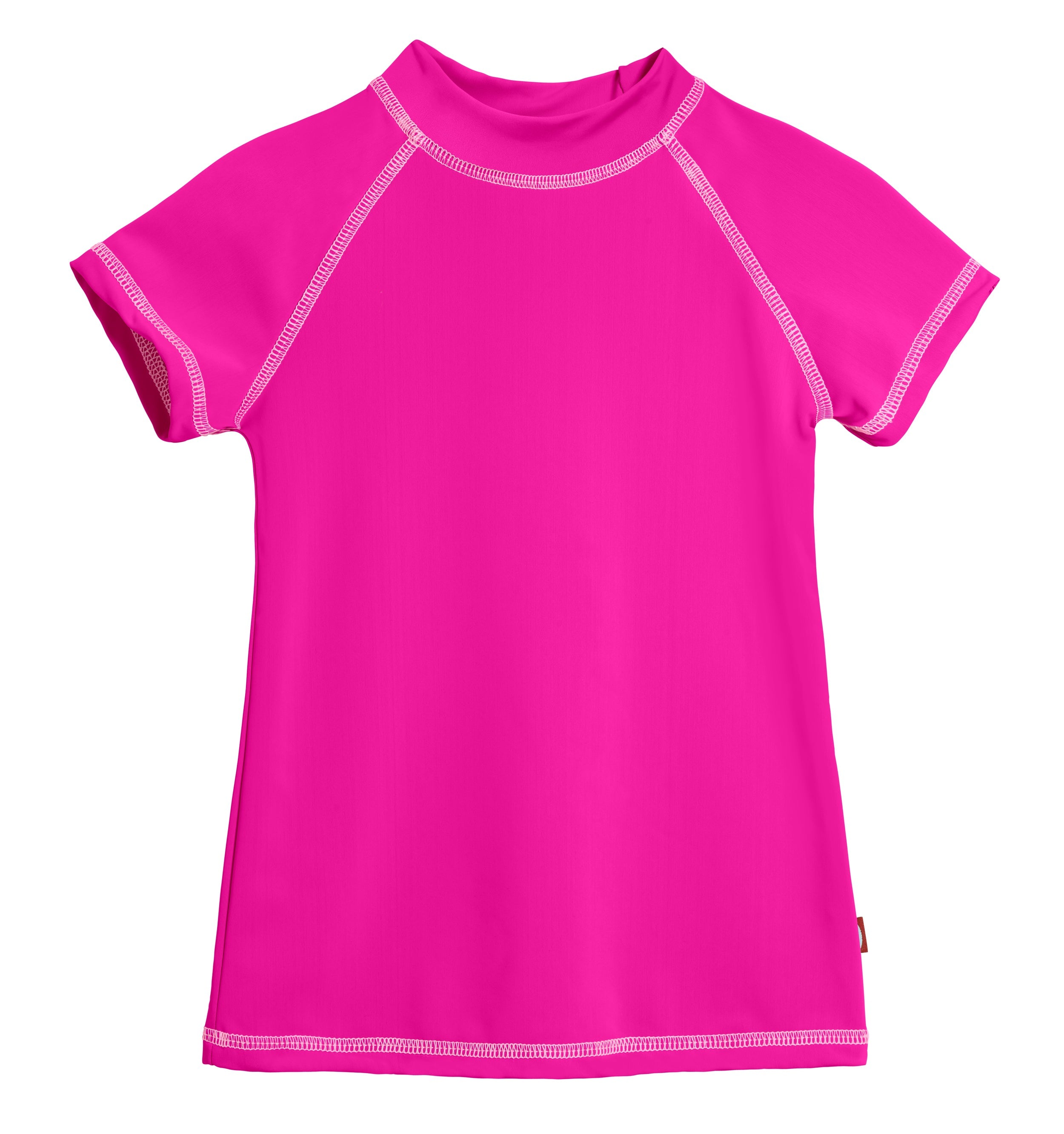 Girls UPF 50+ Short Sleeve Rashguard | Hot Pink - City