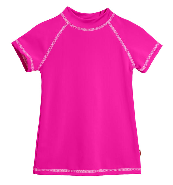 Girls UPF 50+ Short Sleeve Rashguard | Hot Pink - City Threads USA
