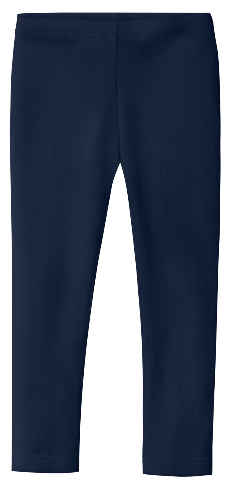 Girls Soft 100% Cotton Solid Colored Leggings | Navy
