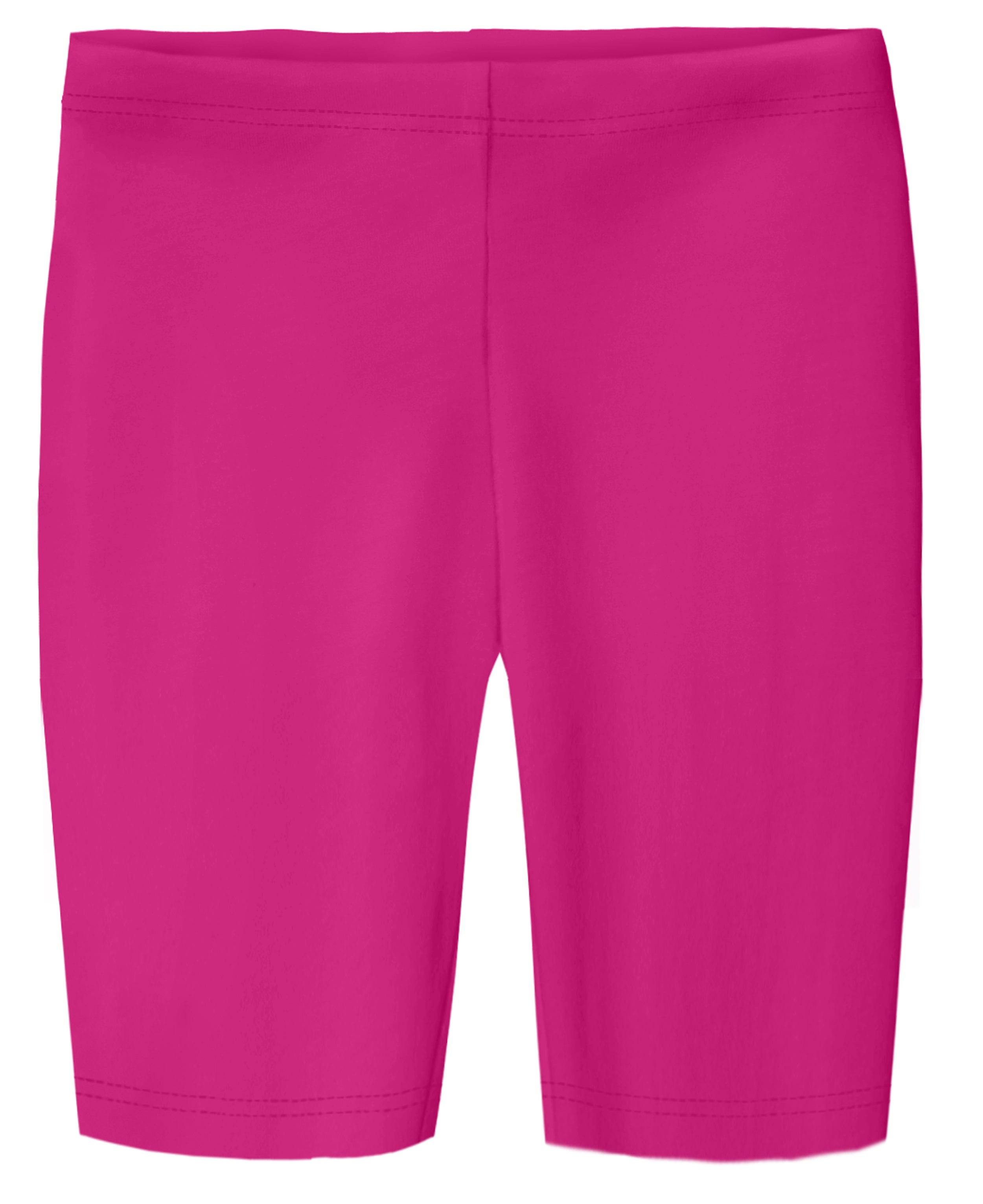 Girls Soft Cotton Long Bike Shorts | Hot Pink, 8Y / Hot Pink