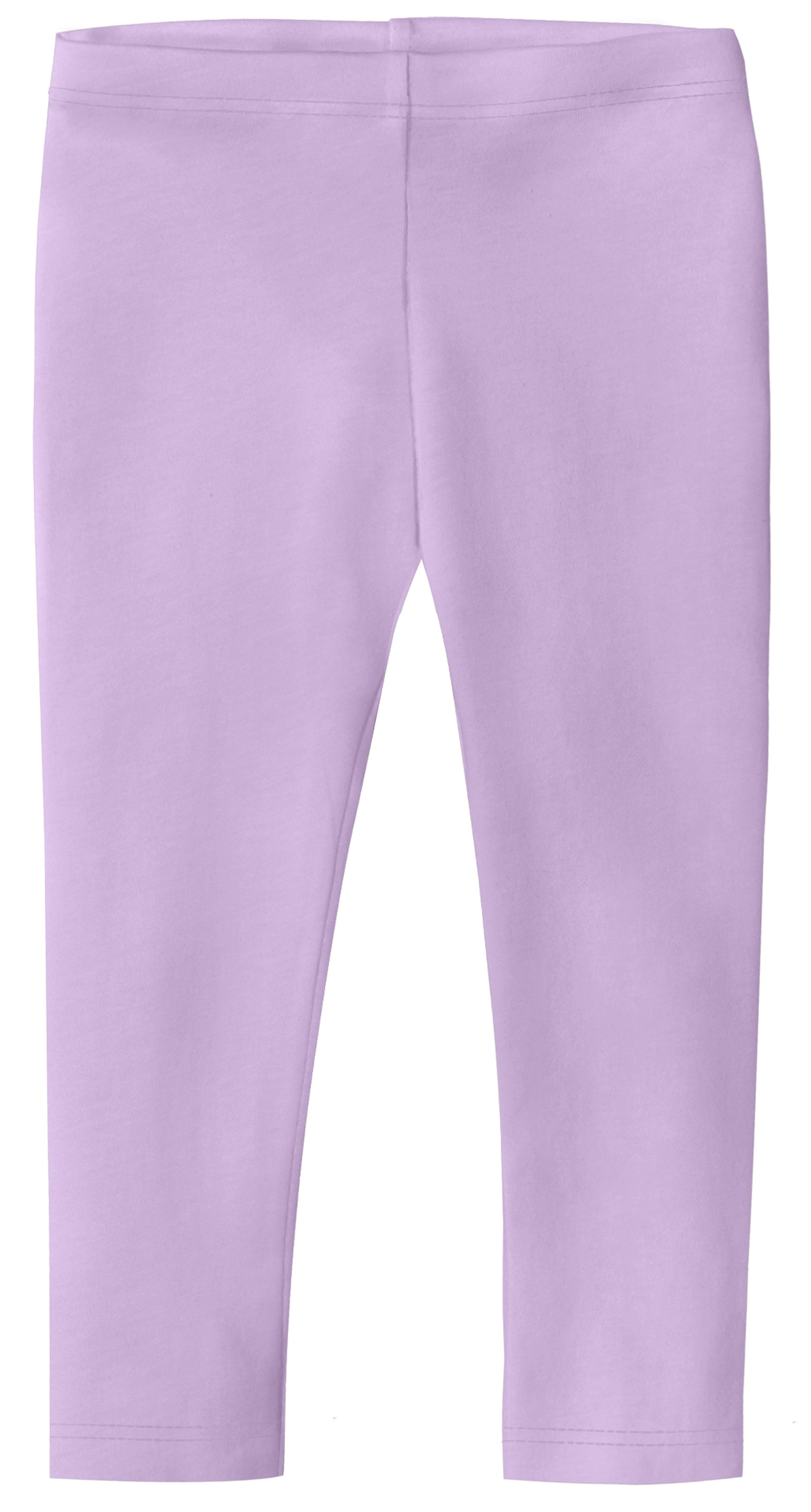 Girls Soft 100% Cotton Capri Leggings | Lavender