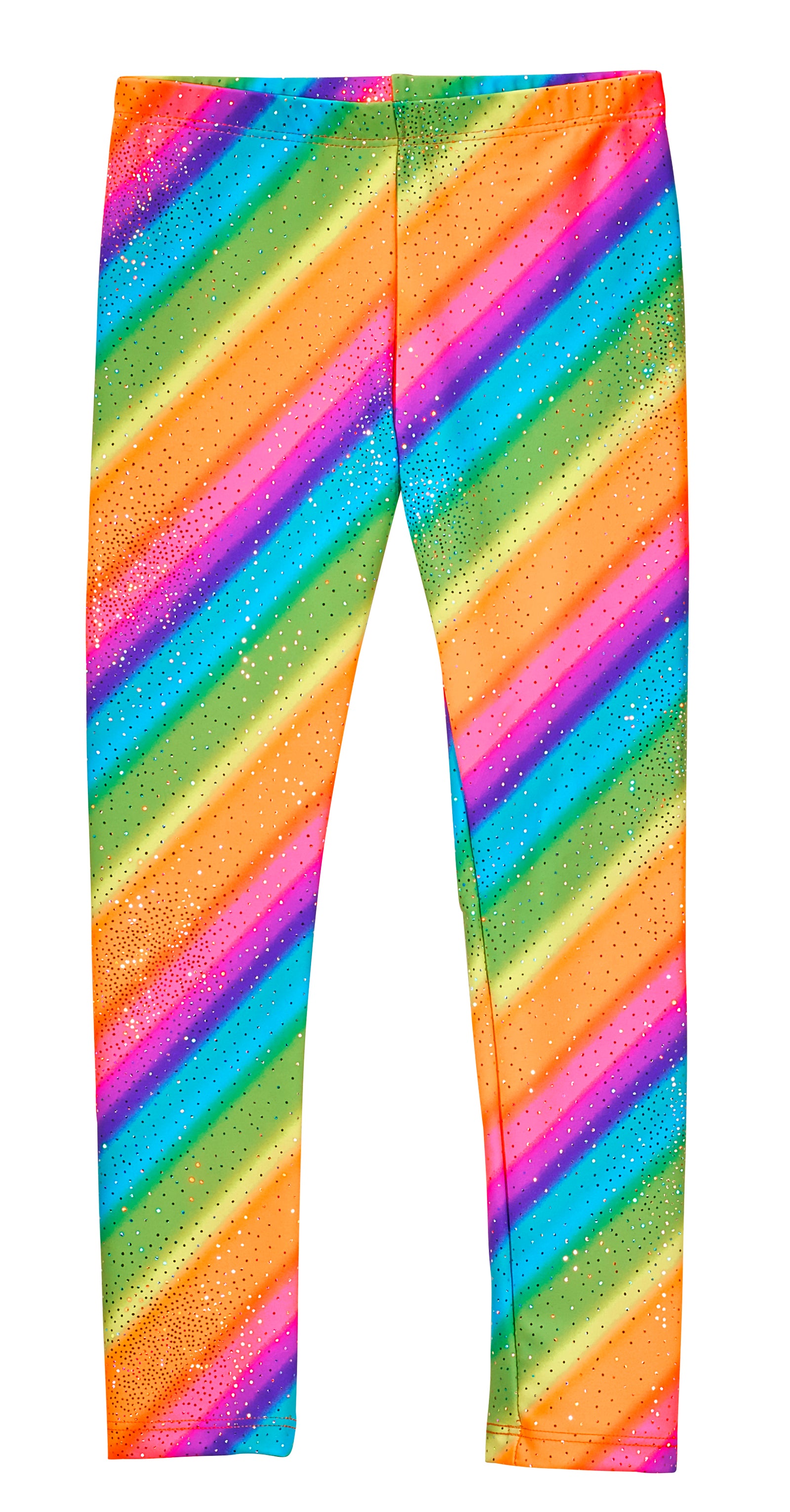 Organic Turquoise Rainbow Print Yoga Pants, Trousers and Shorts