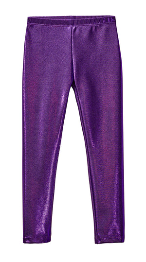 Dark Purple faux shiny glitter sparkles Leggings