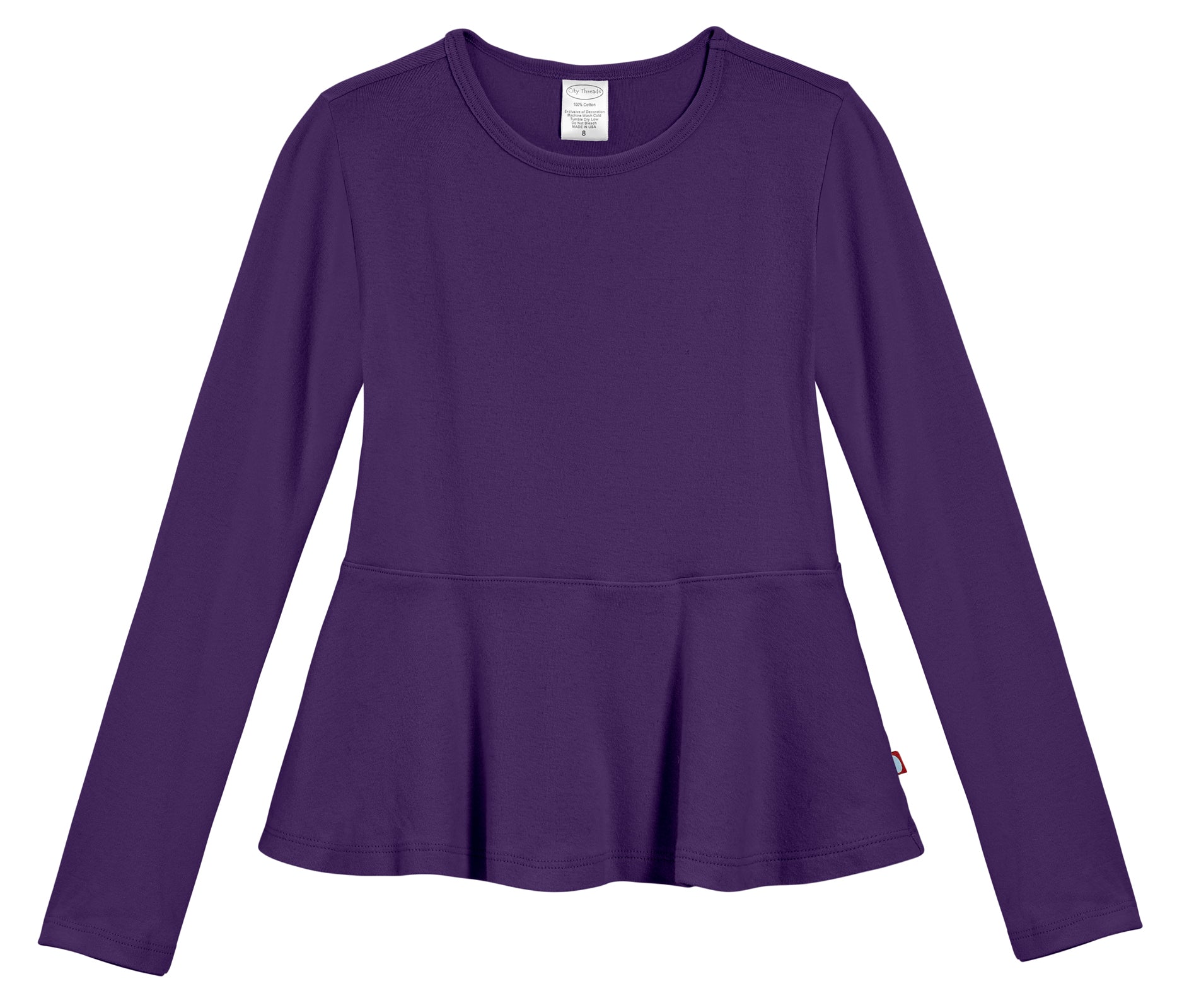 peplum long sleeve shirt