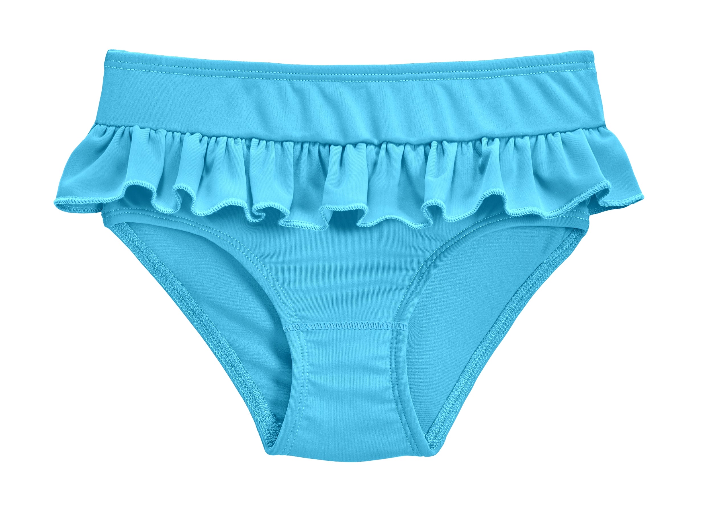 Girls UPF 50+ Ruffle Swim Briefs | Turquoise