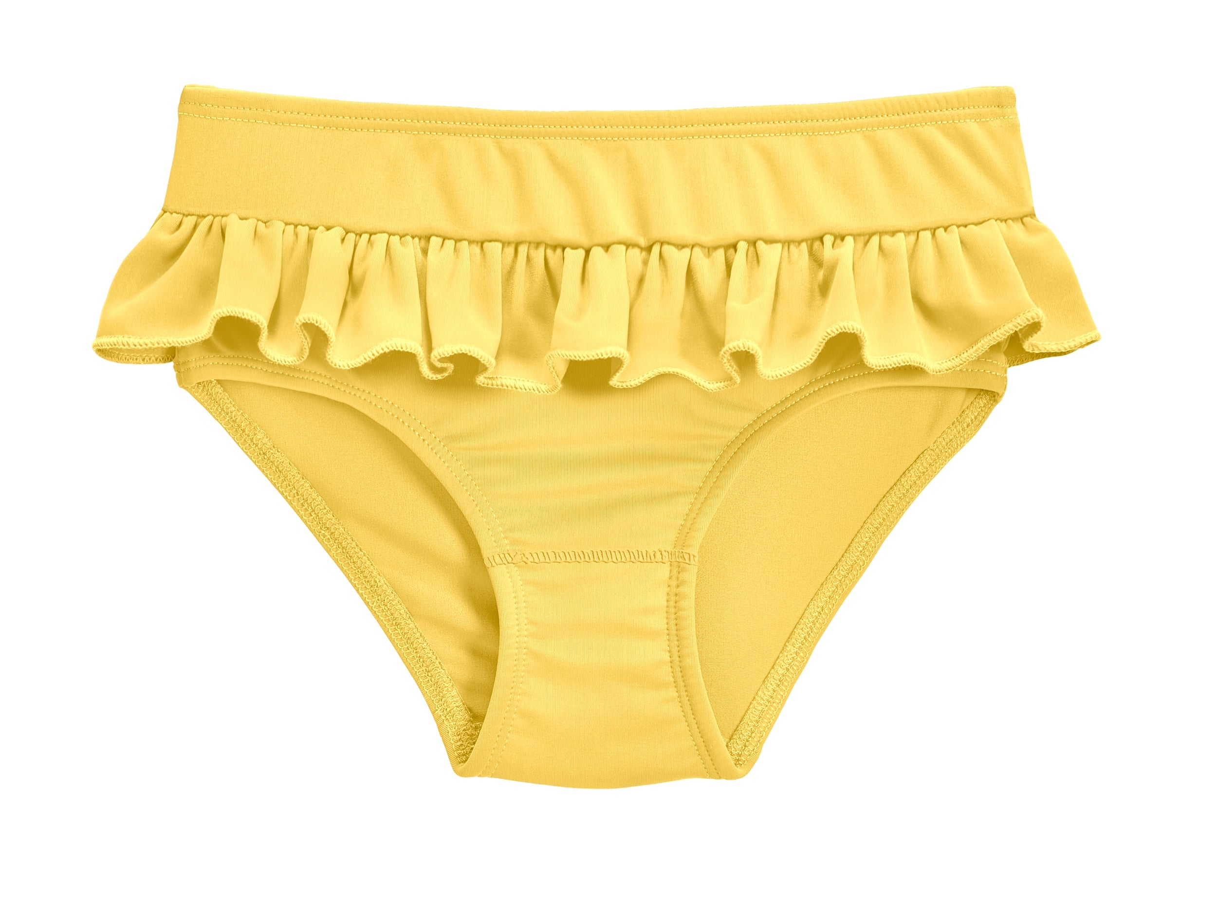 Girls UPF 50+ Ruffle Swim Briefs | Yellow