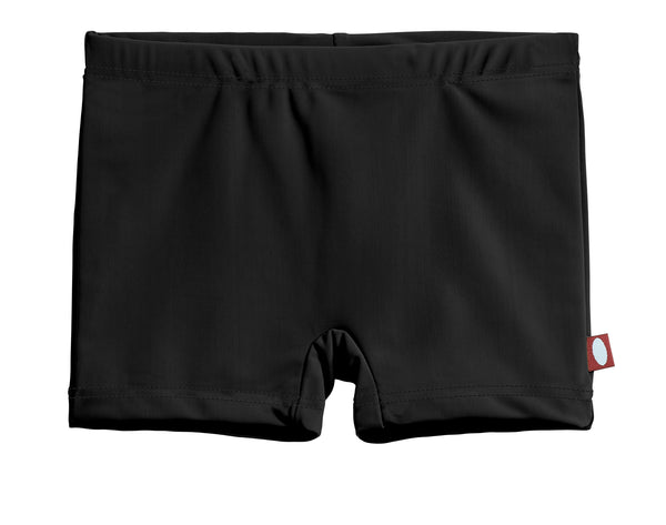 Girls Recycled Nylon UPF 50+ Swim Boy Shorts | Black - City Threads USA