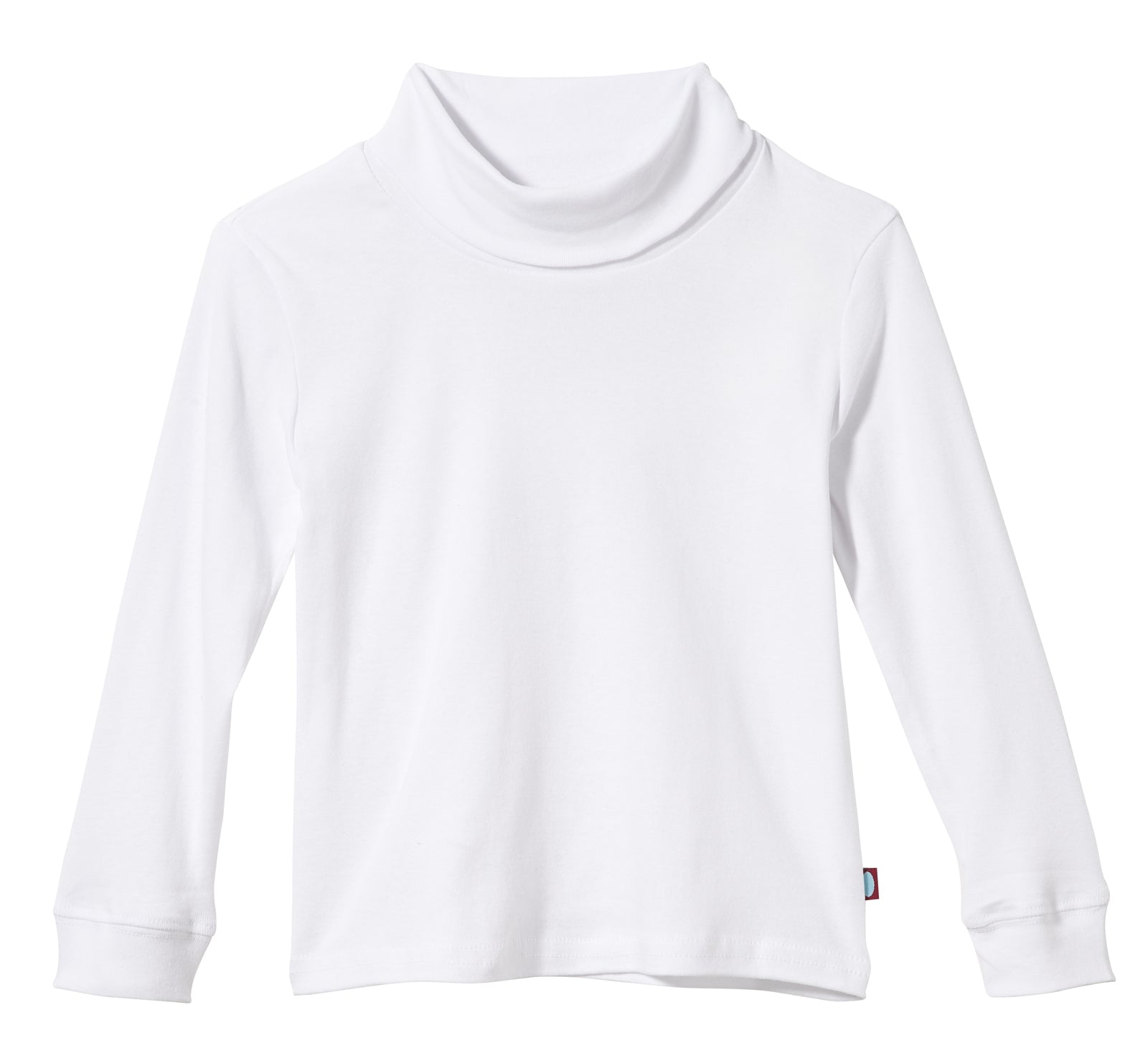 Boys and Girls Soft Cotton Turtleneck | White