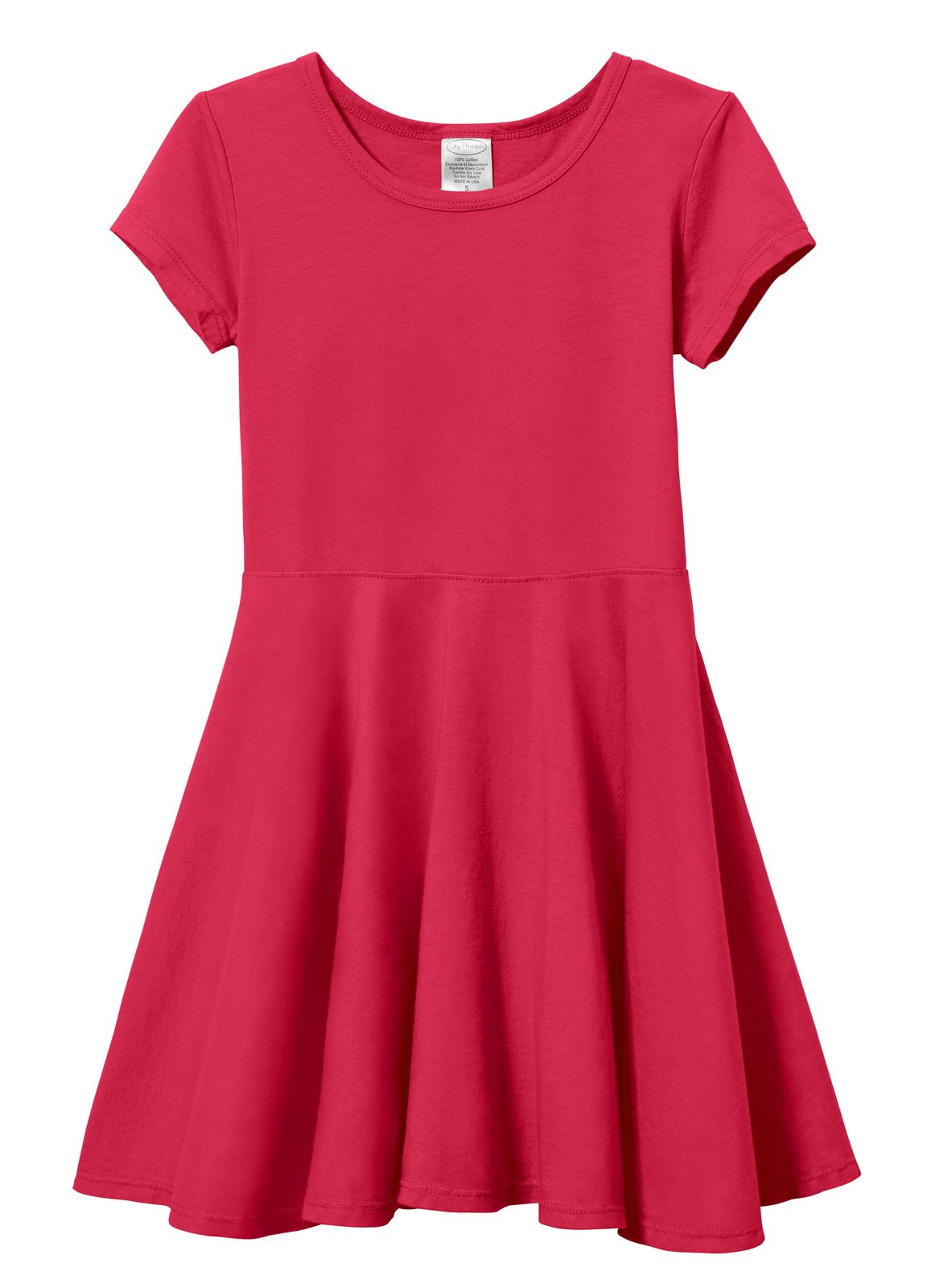 Girl's Twirly Short Sleeve Summer Party Dress 100% Cotton - City Threads USA Girl's Twirly Short Sleeve Summer Party Dress 100% Cotton - City Threads USA