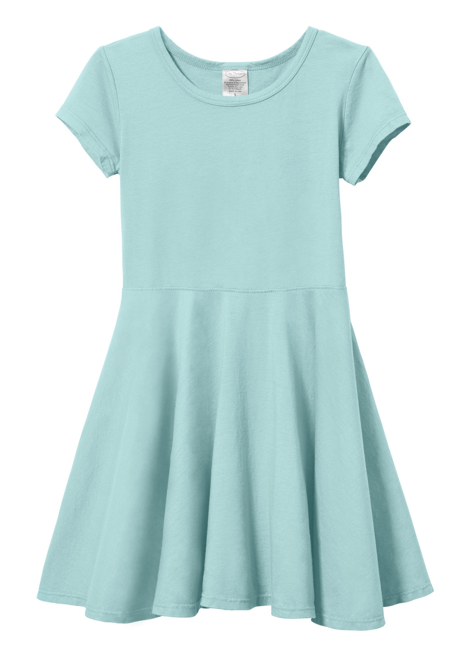 Girl's Twirly Short Sleeve Summer Party Dress 100% Cotton - City Threads USA Girl's Twirly Short Sleeve Summer Party Dress 100% Cotton - City Threads USA