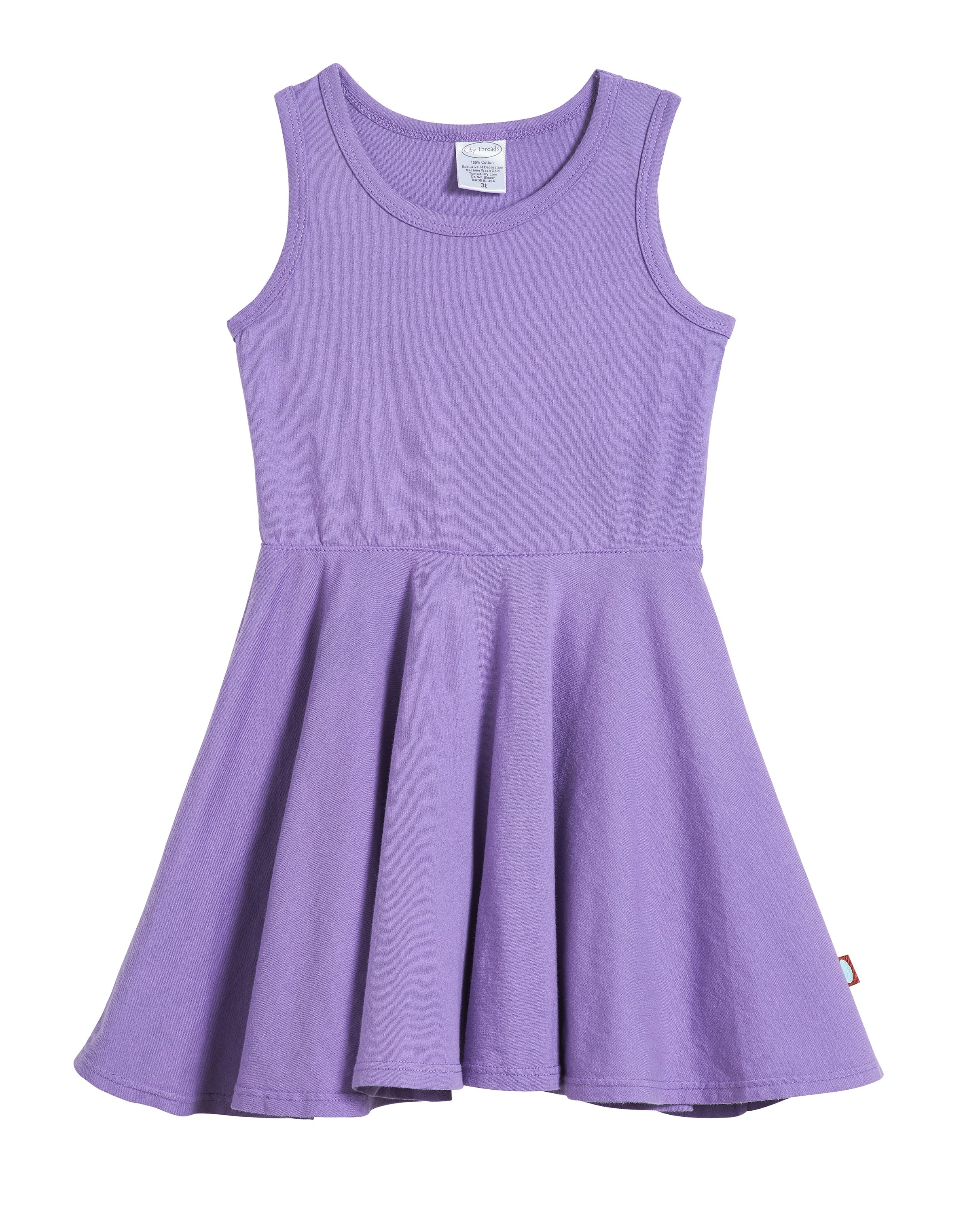 Girls Cotton Jersey Twirly Tank Dress