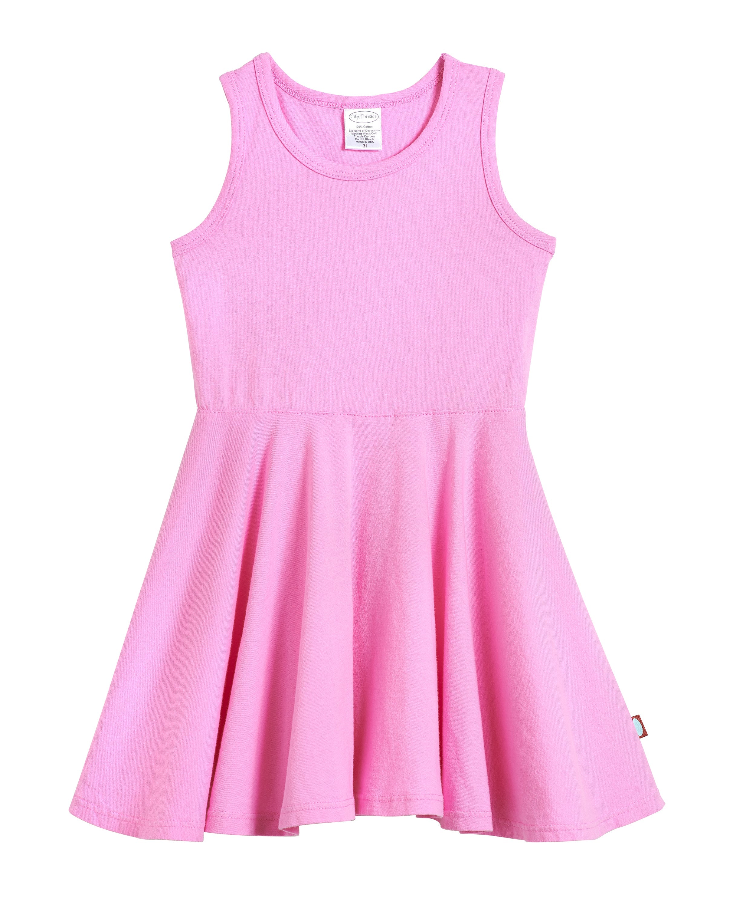 Girls Soft Cotton Jersey Twirly Tank Dress Girls Soft Cotton Jersey Twirly Tank Dress