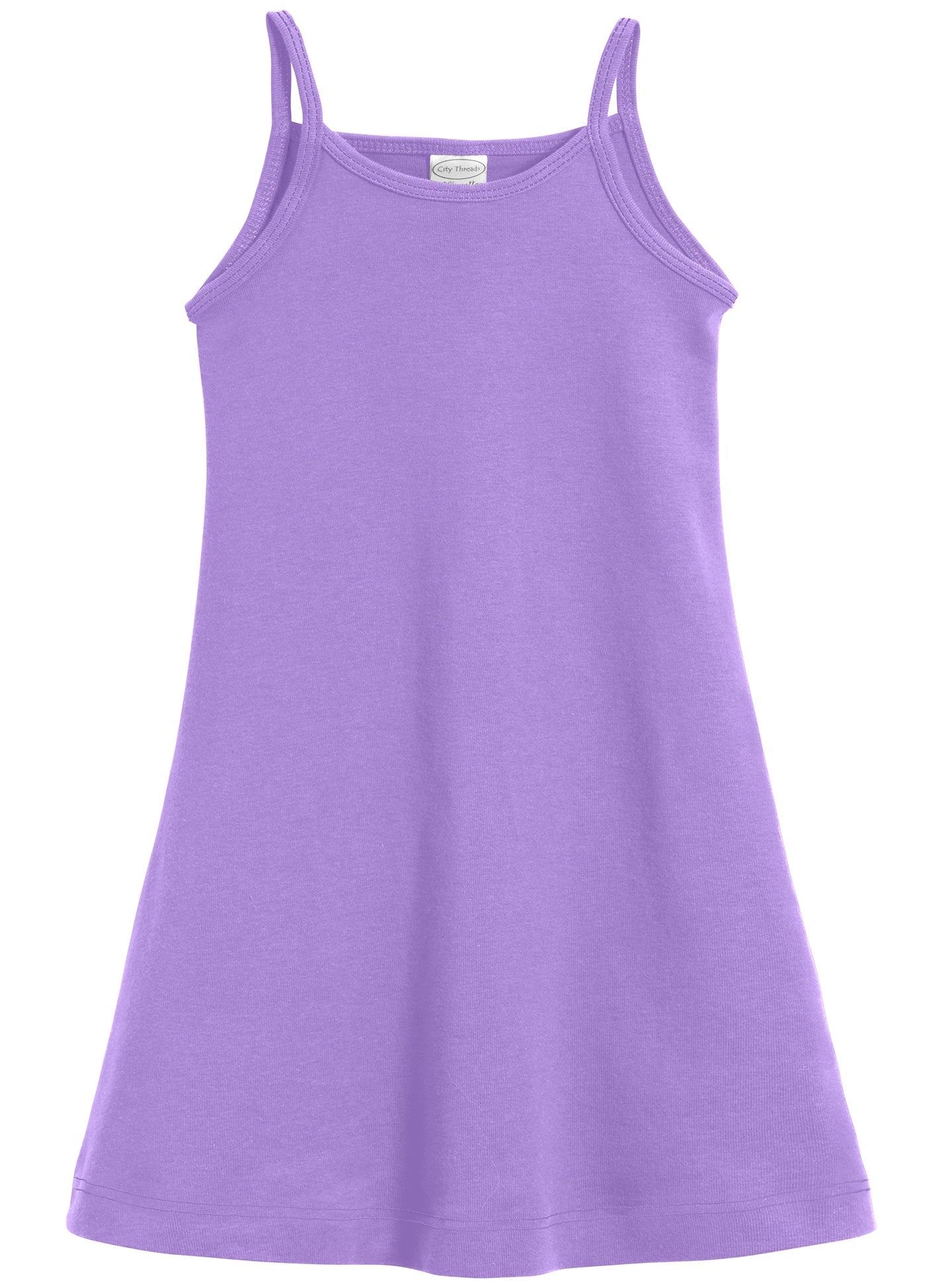 Girls Camisole Dress | Deep Purple - Super Comfy Kids Clothing, 100% Cotton, Sensory Friendly, USA Made - City Threads, 4Y / Deep Purple Girls Camisole Dress | Deep Purple - Super Comfy Kids Clothing, 100% Cotton, Sensory Friendly, USA Made - City Threads, 4Y / Deep Purple