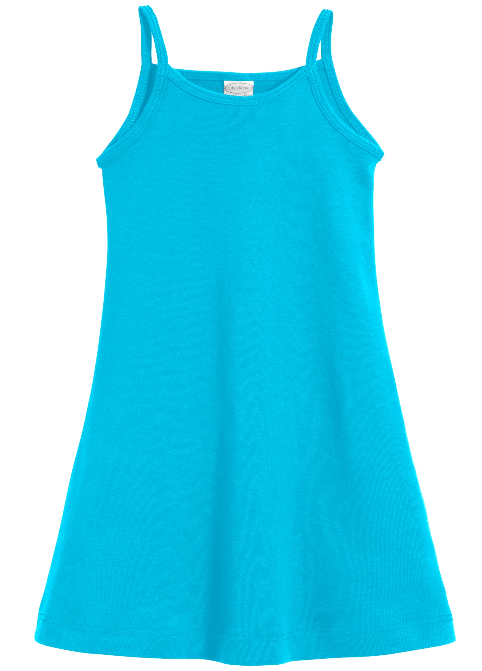 Girls Camisole Summer Dress Spaghetti Strap 100% Cotton - City