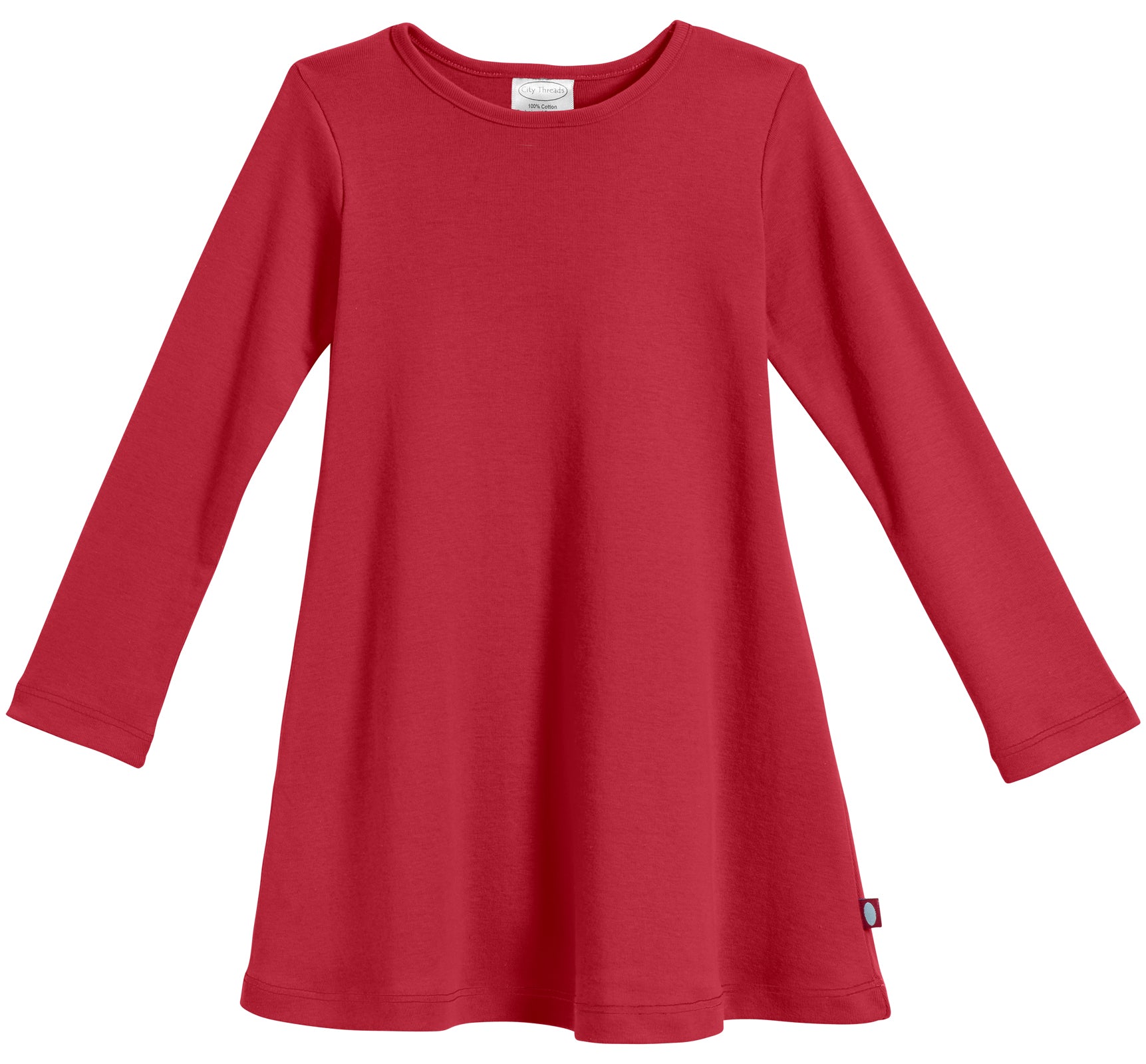 Girls Long Sleeve Baby Rib Cotton Dress